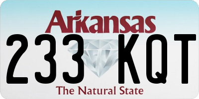 AR license plate 233KQT