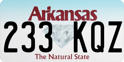 AR license plate 233KQZ