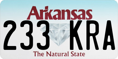 AR license plate 233KRA