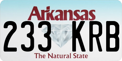 AR license plate 233KRB