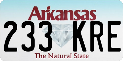 AR license plate 233KRE