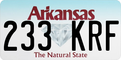 AR license plate 233KRF