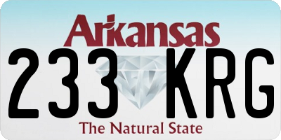AR license plate 233KRG