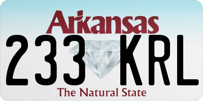 AR license plate 233KRL