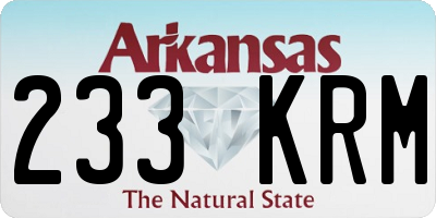 AR license plate 233KRM