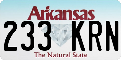 AR license plate 233KRN