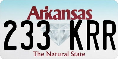 AR license plate 233KRR