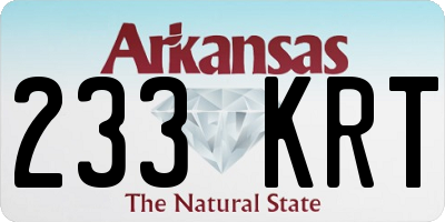 AR license plate 233KRT