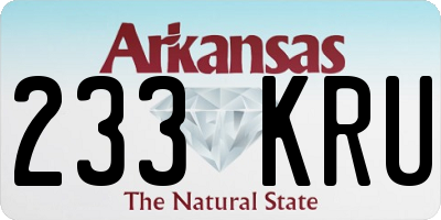 AR license plate 233KRU