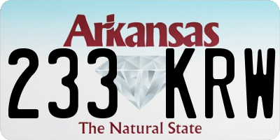 AR license plate 233KRW