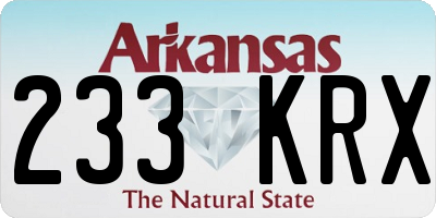 AR license plate 233KRX