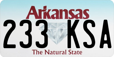 AR license plate 233KSA