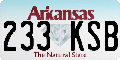 AR license plate 233KSB