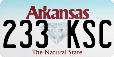 AR license plate 233KSC