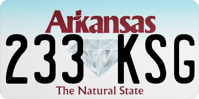 AR license plate 233KSG
