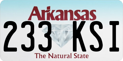 AR license plate 233KSI