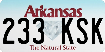 AR license plate 233KSK