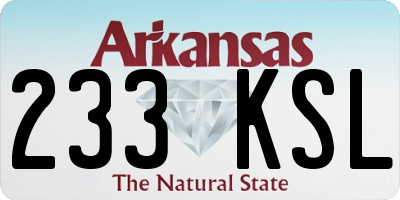 AR license plate 233KSL