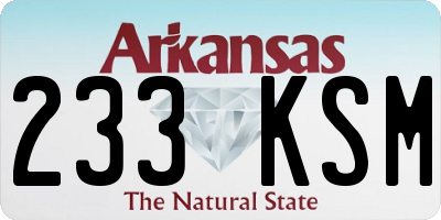 AR license plate 233KSM