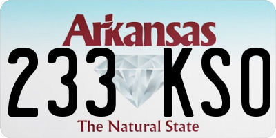 AR license plate 233KSO