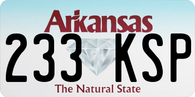 AR license plate 233KSP