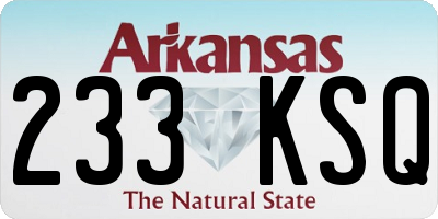 AR license plate 233KSQ