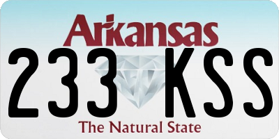 AR license plate 233KSS