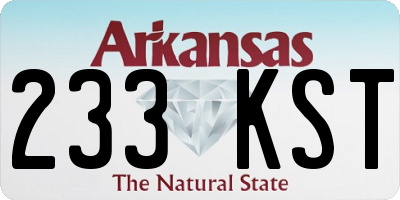 AR license plate 233KST