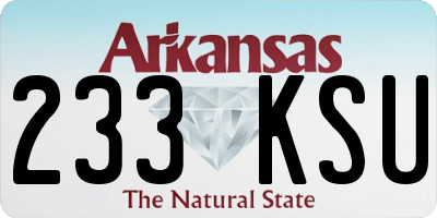 AR license plate 233KSU