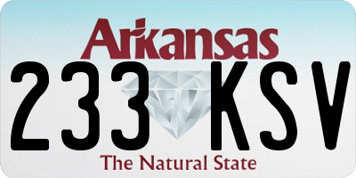 AR license plate 233KSV