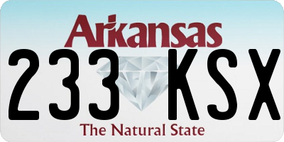 AR license plate 233KSX