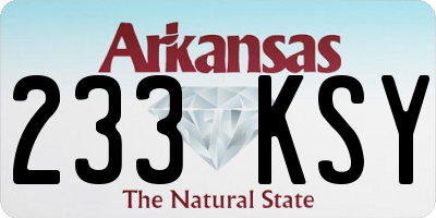 AR license plate 233KSY
