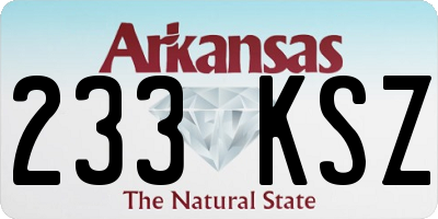 AR license plate 233KSZ