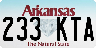 AR license plate 233KTA