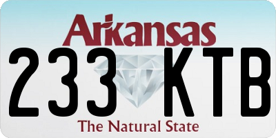 AR license plate 233KTB