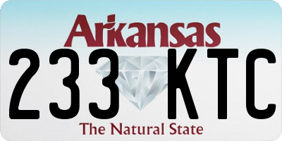 AR license plate 233KTC