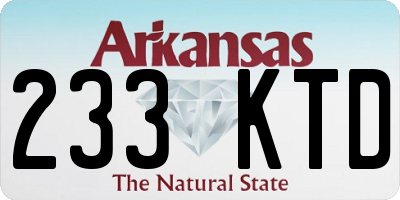 AR license plate 233KTD