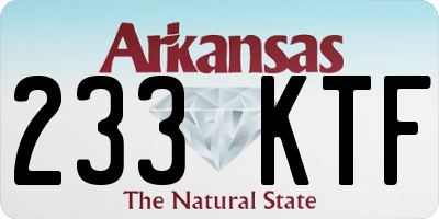 AR license plate 233KTF