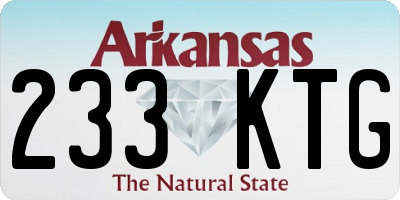 AR license plate 233KTG