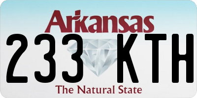AR license plate 233KTH