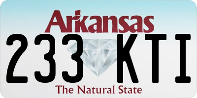 AR license plate 233KTI