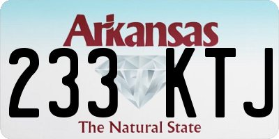 AR license plate 233KTJ