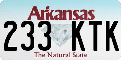 AR license plate 233KTK
