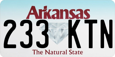 AR license plate 233KTN