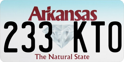AR license plate 233KTO