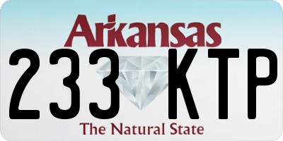 AR license plate 233KTP
