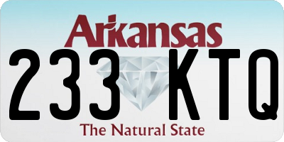 AR license plate 233KTQ