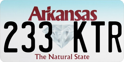AR license plate 233KTR