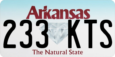 AR license plate 233KTS