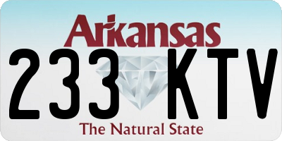 AR license plate 233KTV